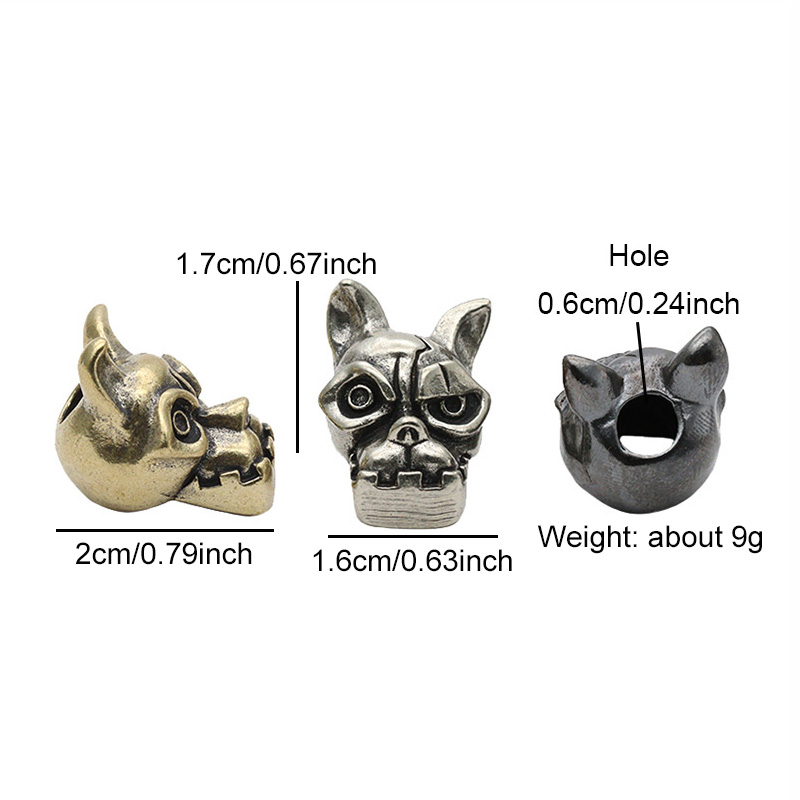 Bulldog Head Brass Knife Bead  - Edc Carry Kit review and price